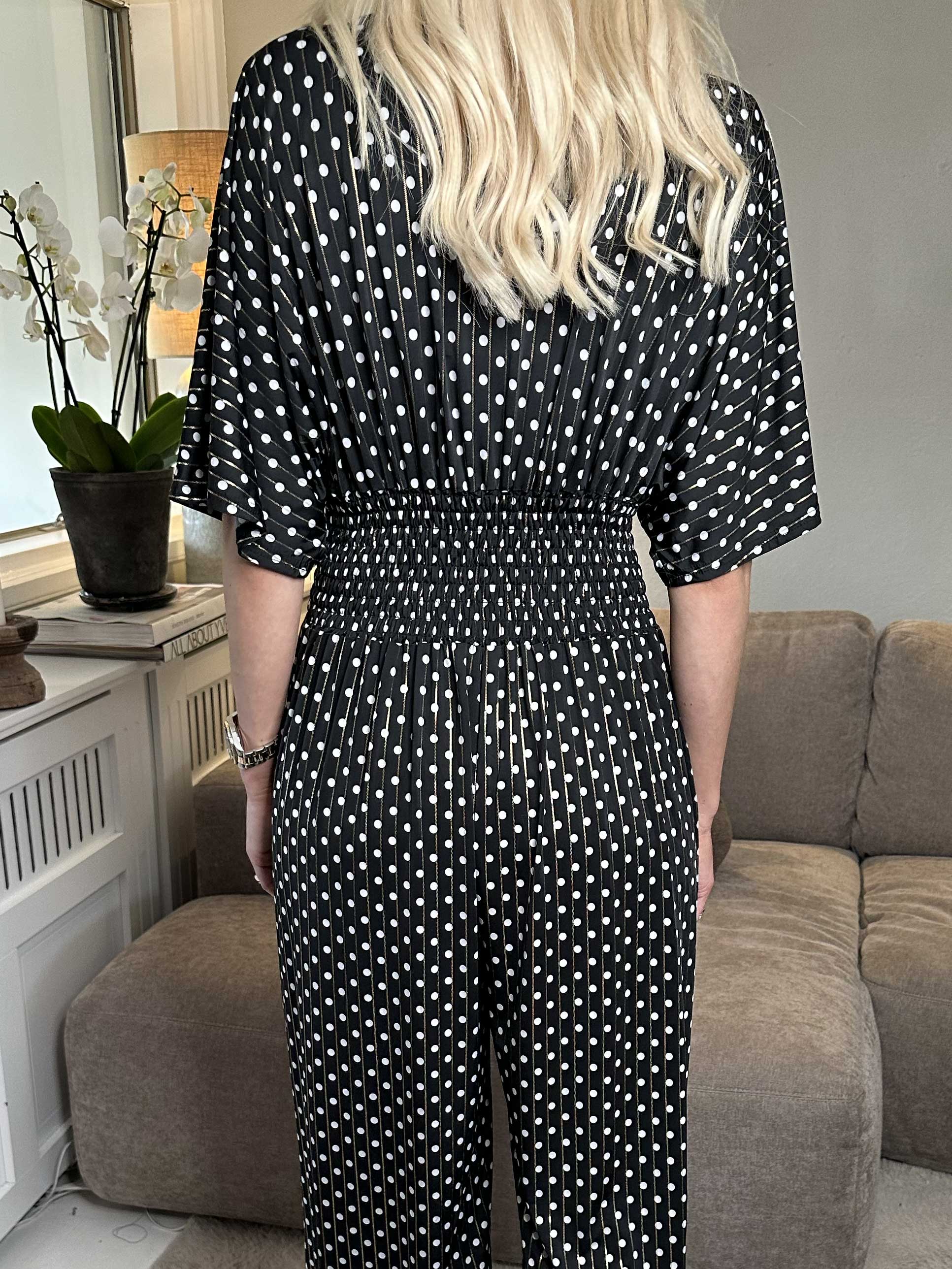 Pams Dot Jumpsuit - Jumpsuit med resår och prickar